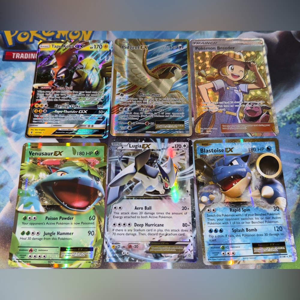 Pokemon GX/EX Holographic Trading Cards TCG Set